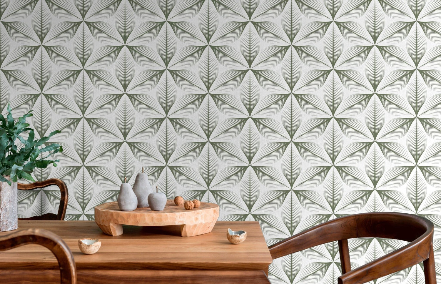 Leafy Elegance Wallpaper - B819 - WallTrend