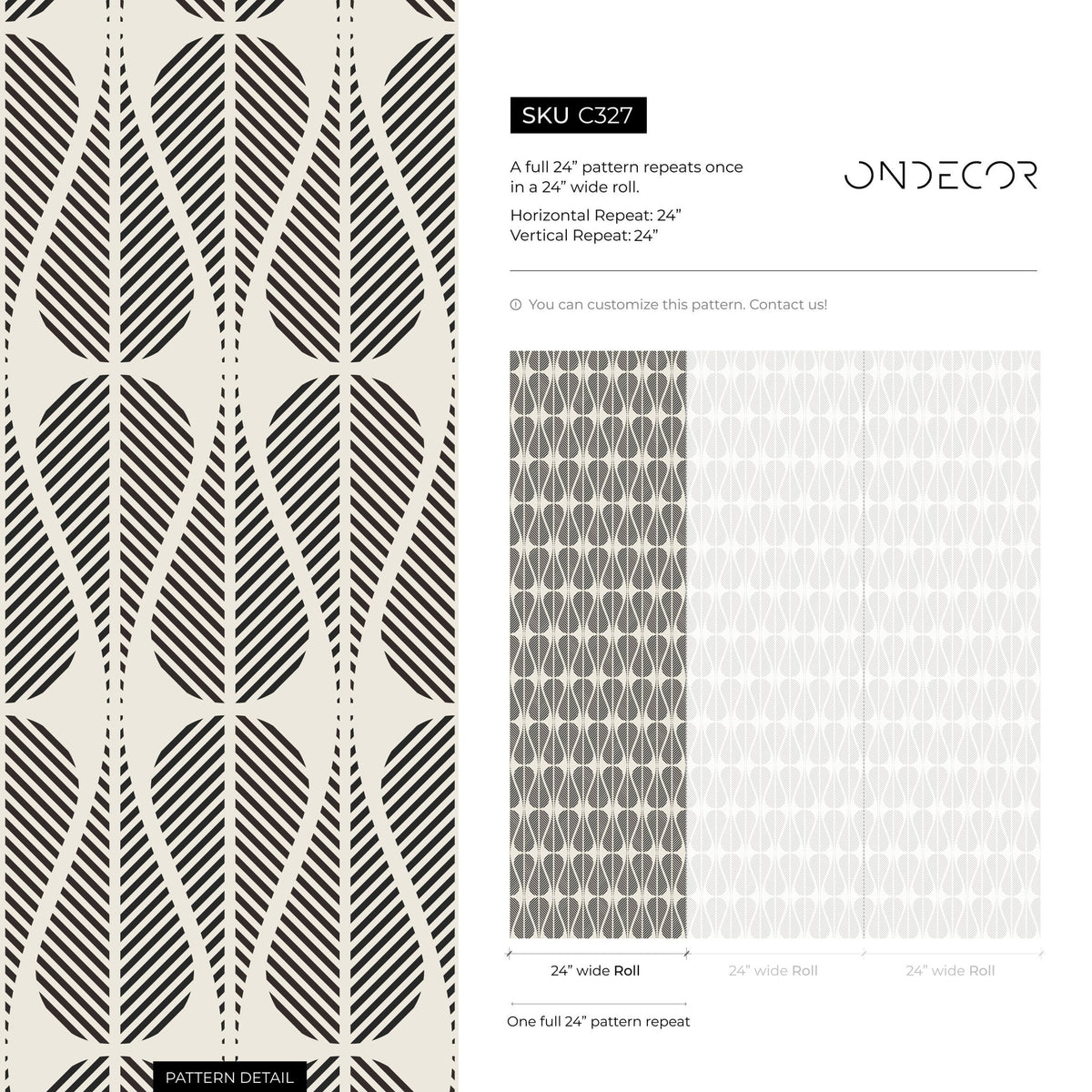 Leafy Elegance Wallpaper - C327 - WallTrend