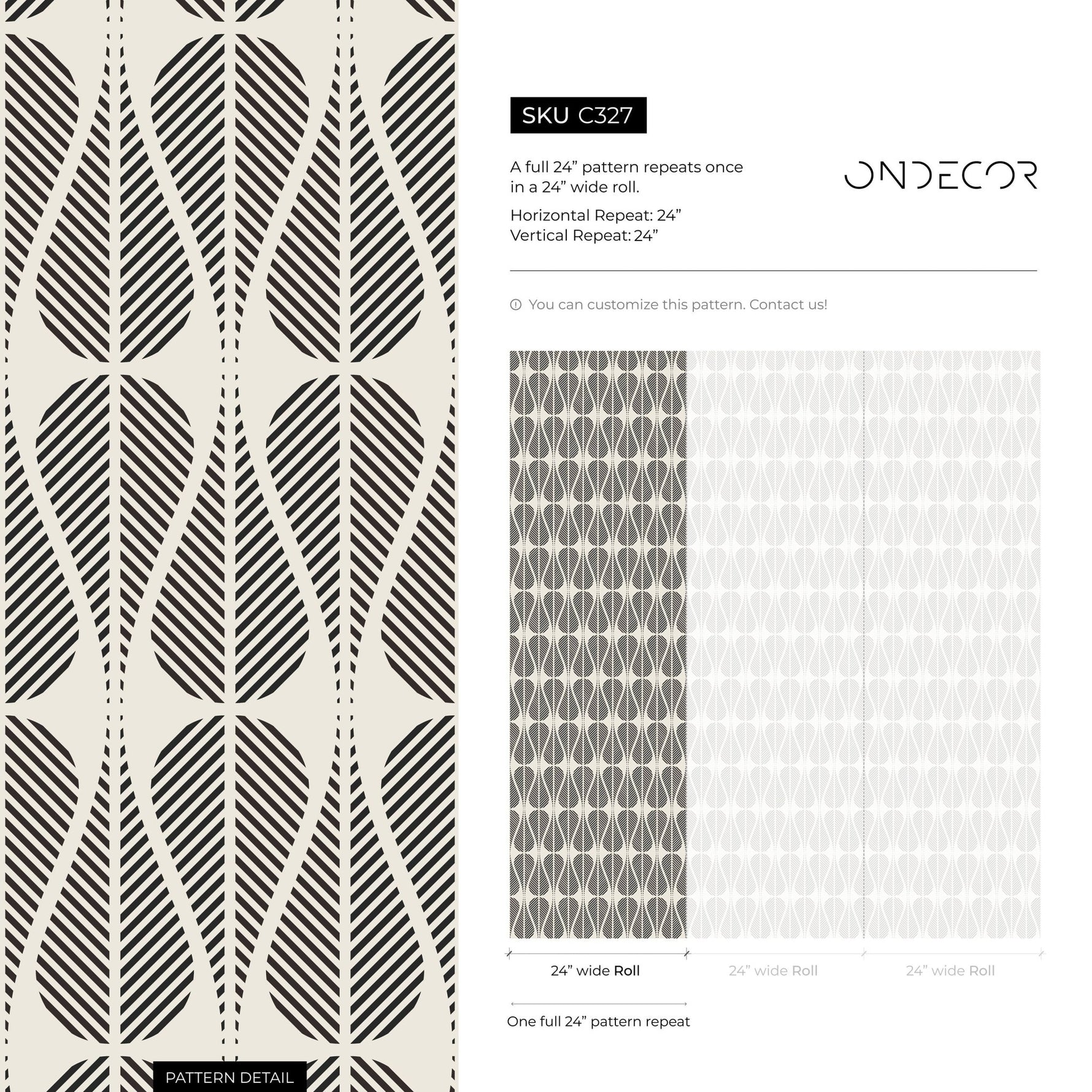 Leafy Elegance Wallpaper - C327 - WallTrend