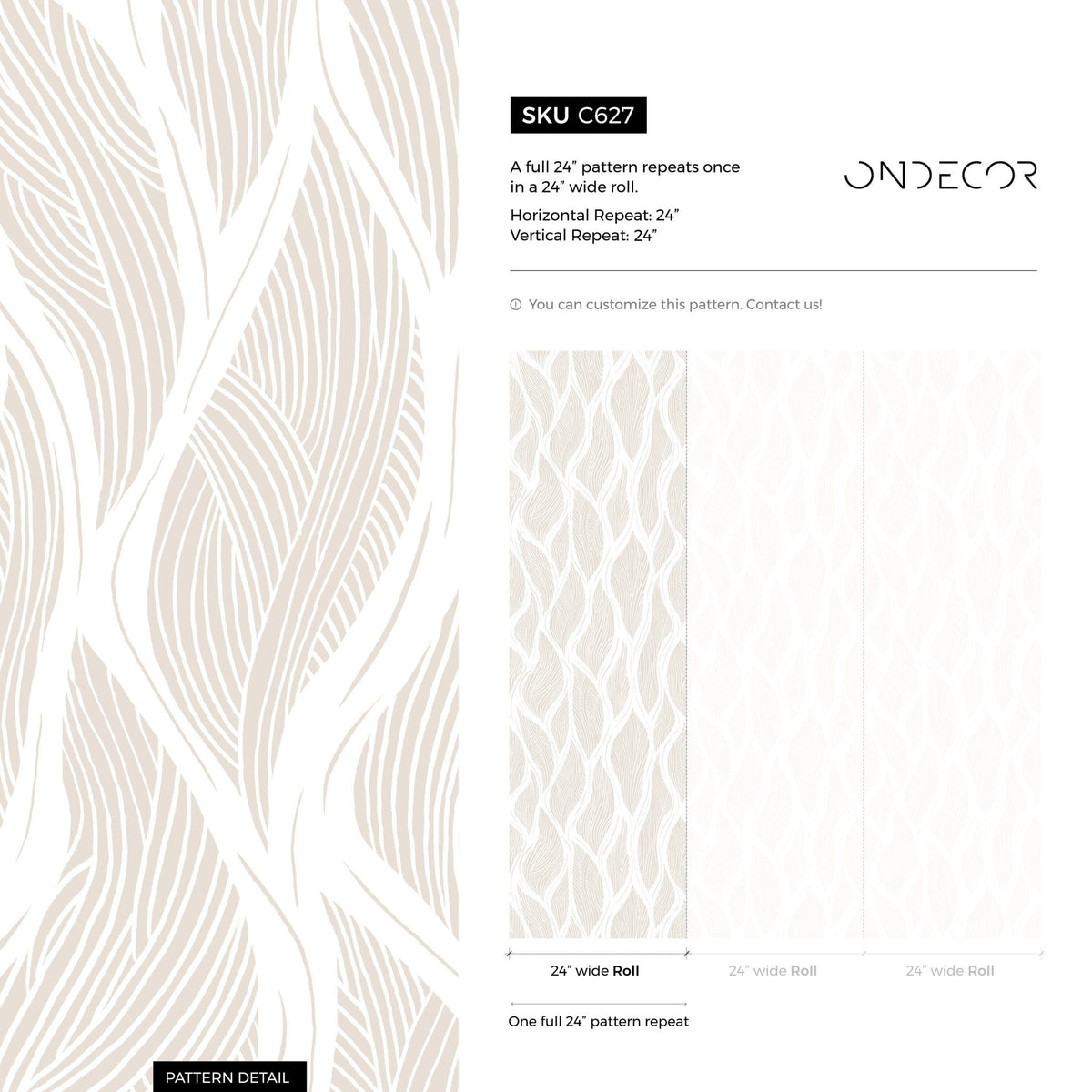 Leafy Elegance Wallpaper - C627 - WallTrend