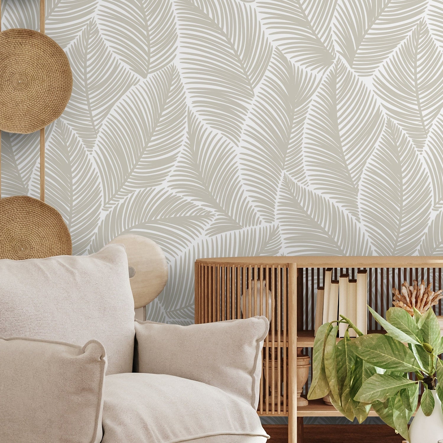 Leafy Serenity Wallpaper - B521 - WallTrend