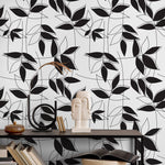 Leafy Silhouette Wallpaper - B683 - WallTrend