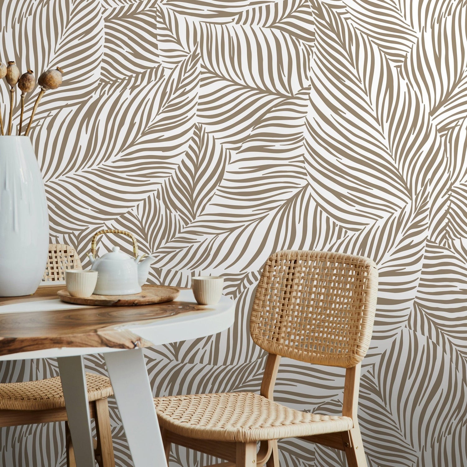 Leafy Zephyr Wallpaper - C117 - WallTrend