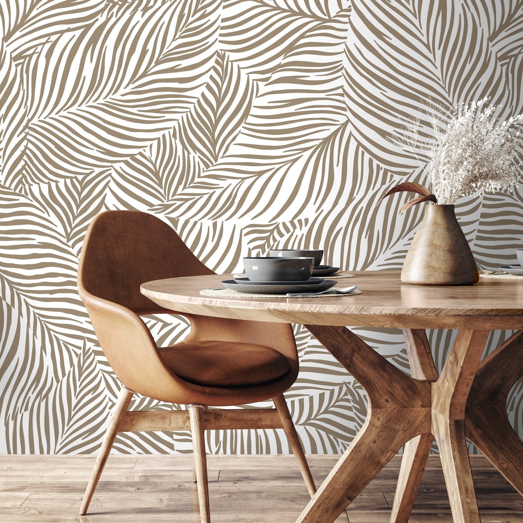 Leafy Zephyr Wallpaper - C117 - WallTrend
