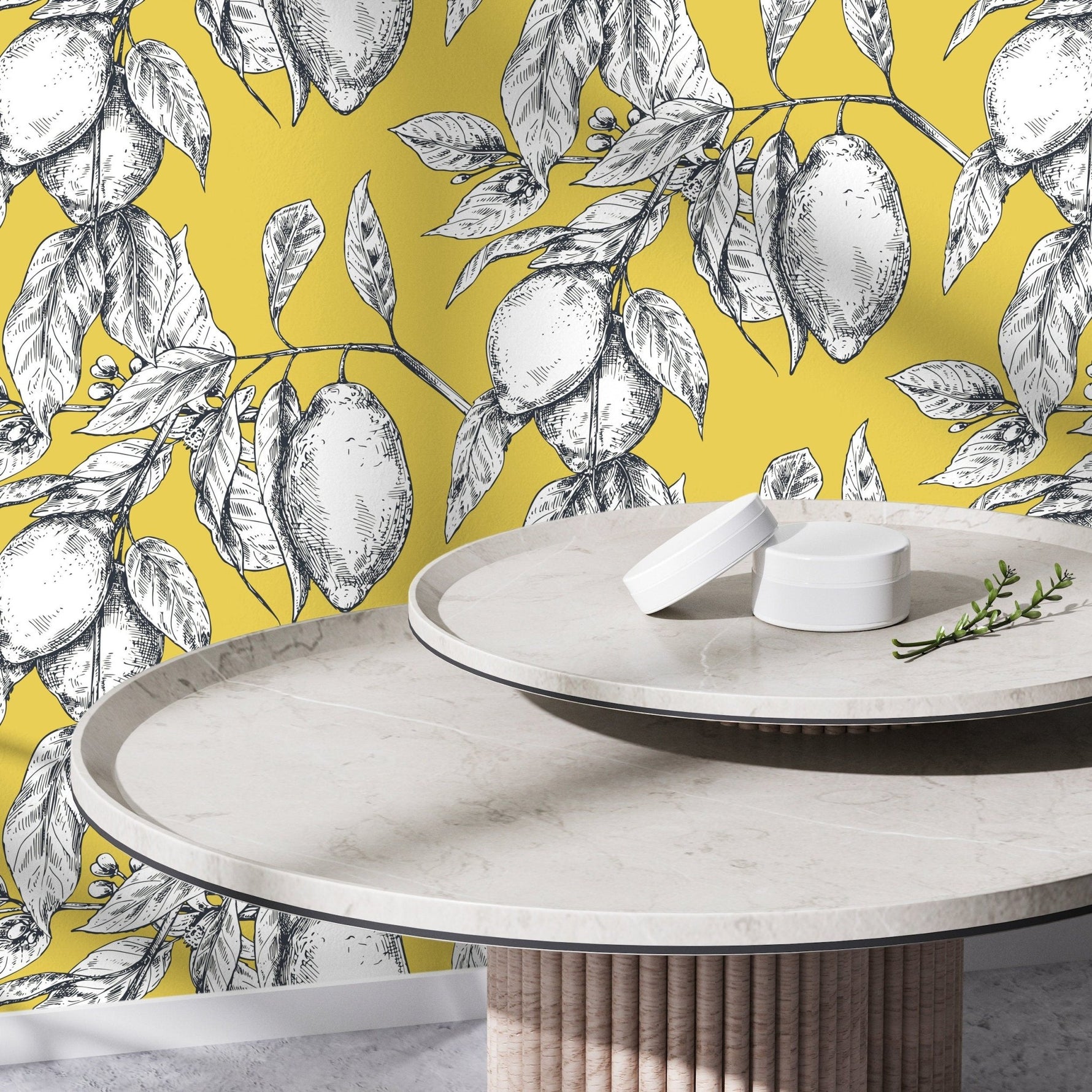 Lemon Orchard Wallpaper - C137 - WallTrend