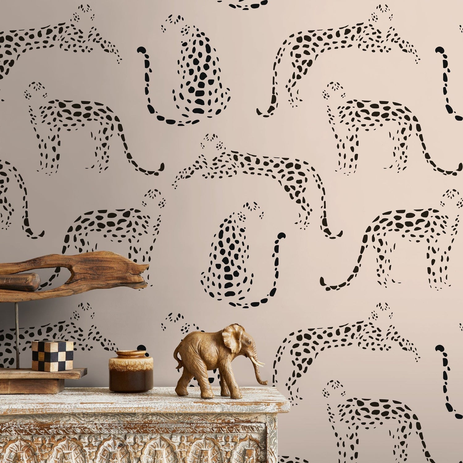Leopard Print Spots Wallpaper - C349 - WallTrend