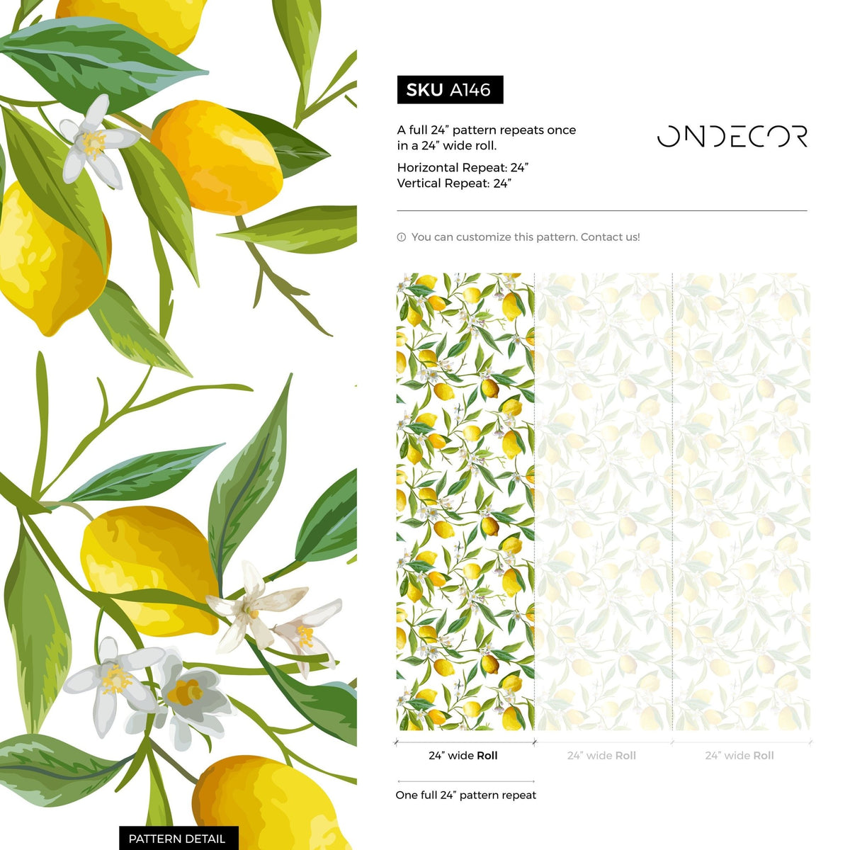 Luscious Lemon Grove Wallpaper - A146 - WallTrend