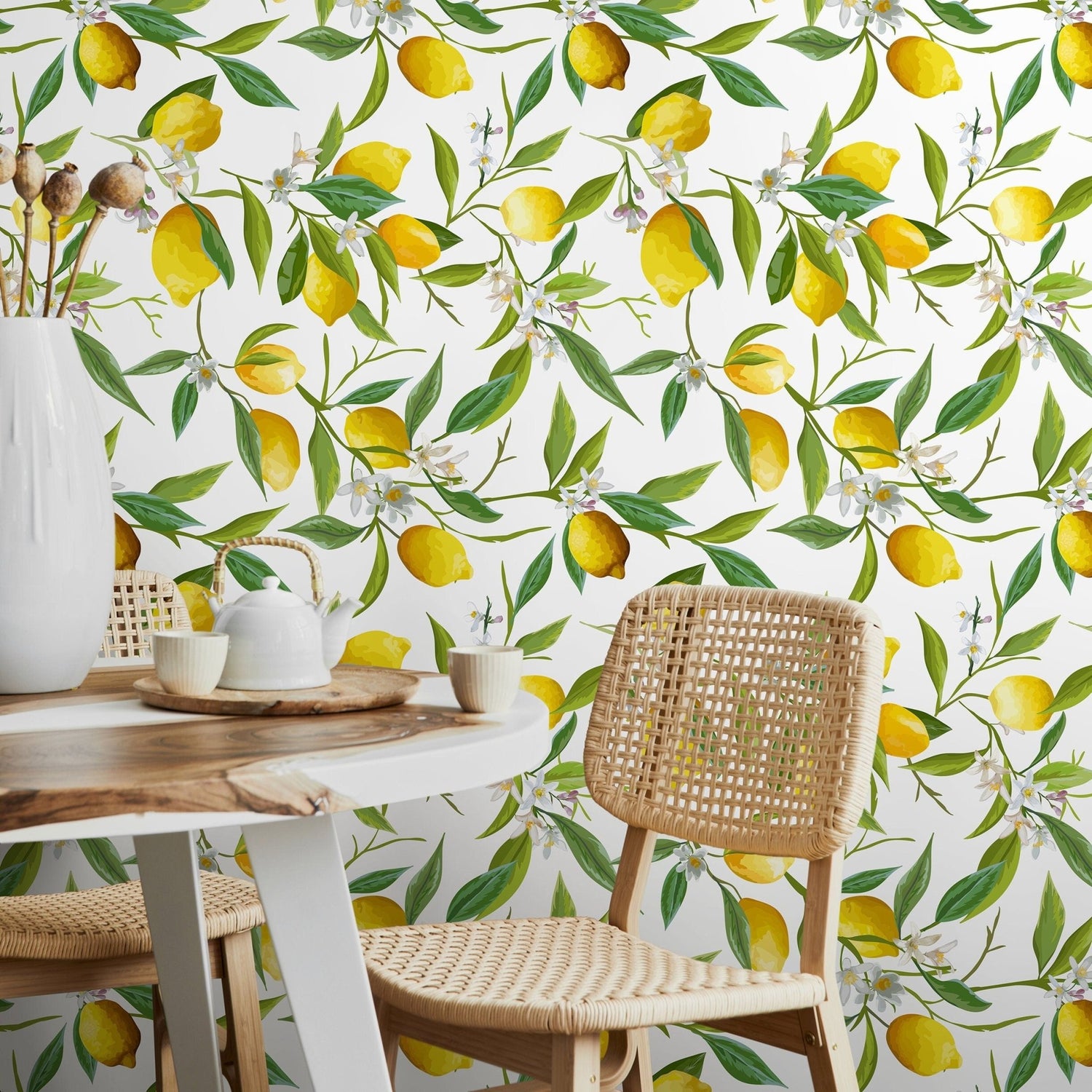 Luscious Lemon Grove Wallpaper - A146 - WallTrend