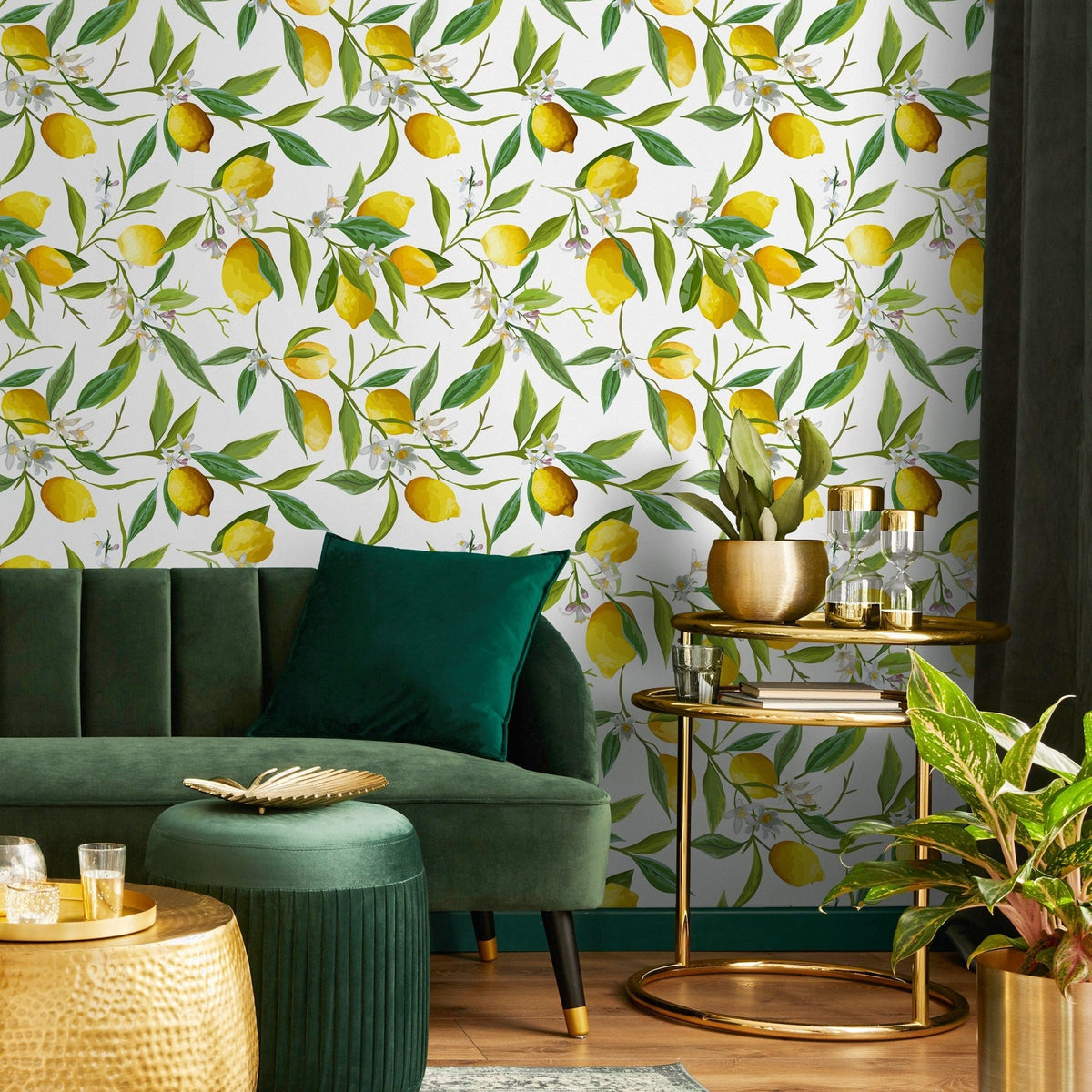 Luscious Lemon Grove Wallpaper - A146 - WallTrend
