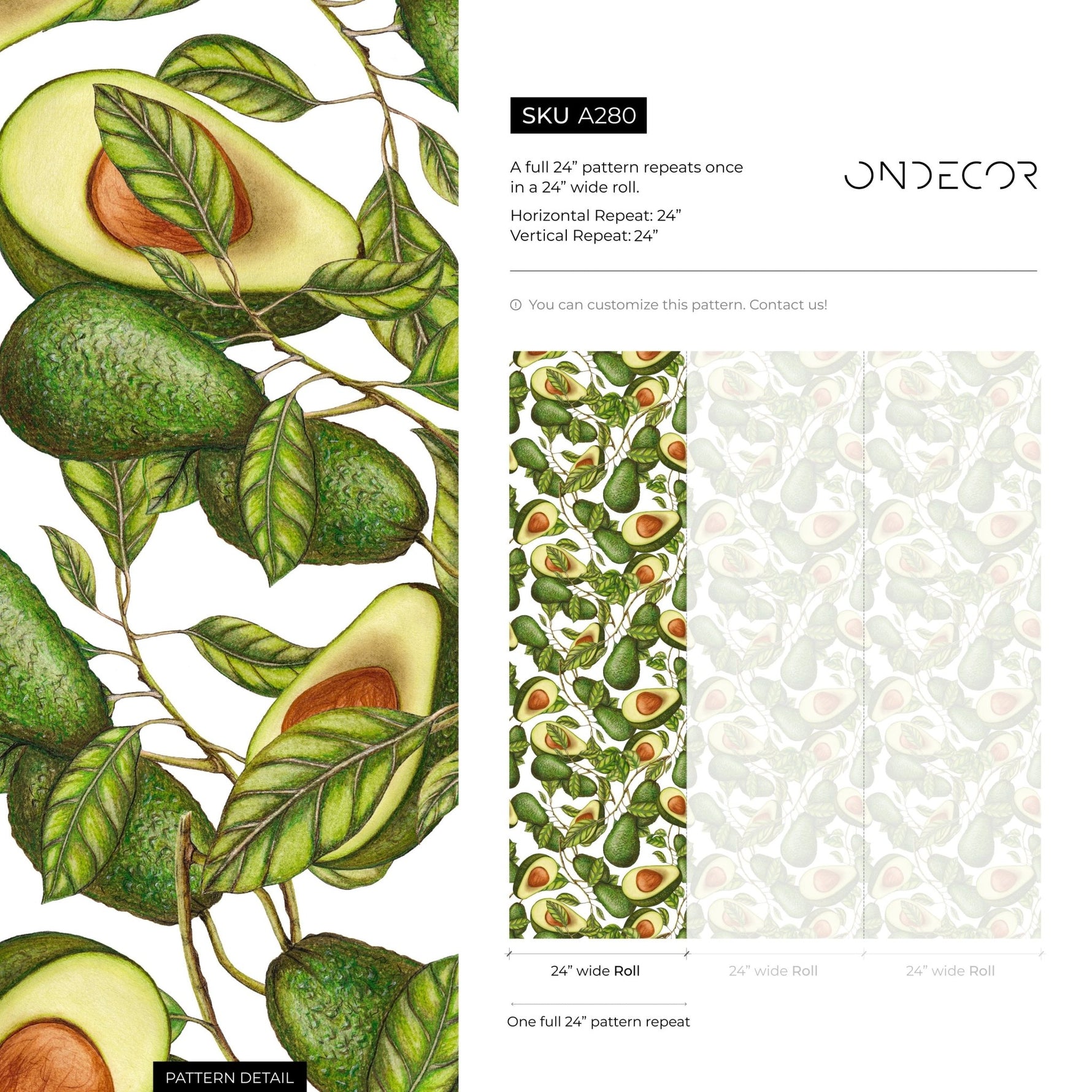 Lush Avocado Wallpaper - A280 - WallTrend