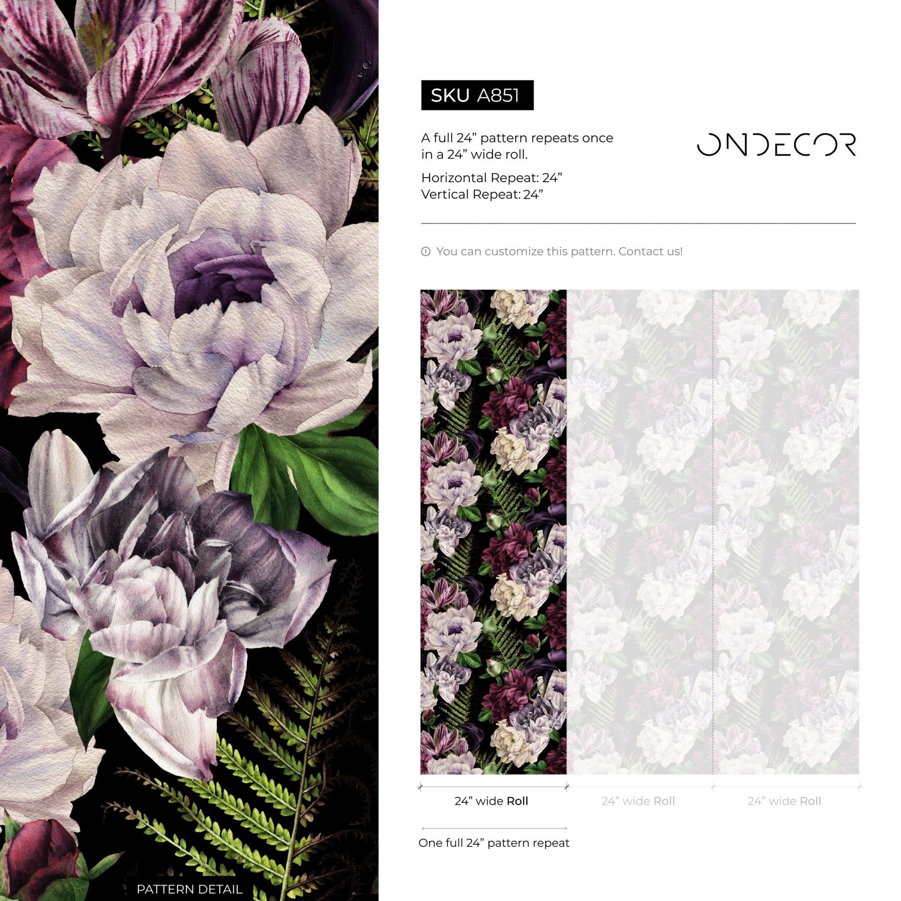 Lush Floral Tapestry Wallpaper - A851 - WallTrend