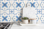 Majestic Blue Floral Design Wallpaper - D535 - WallTrend