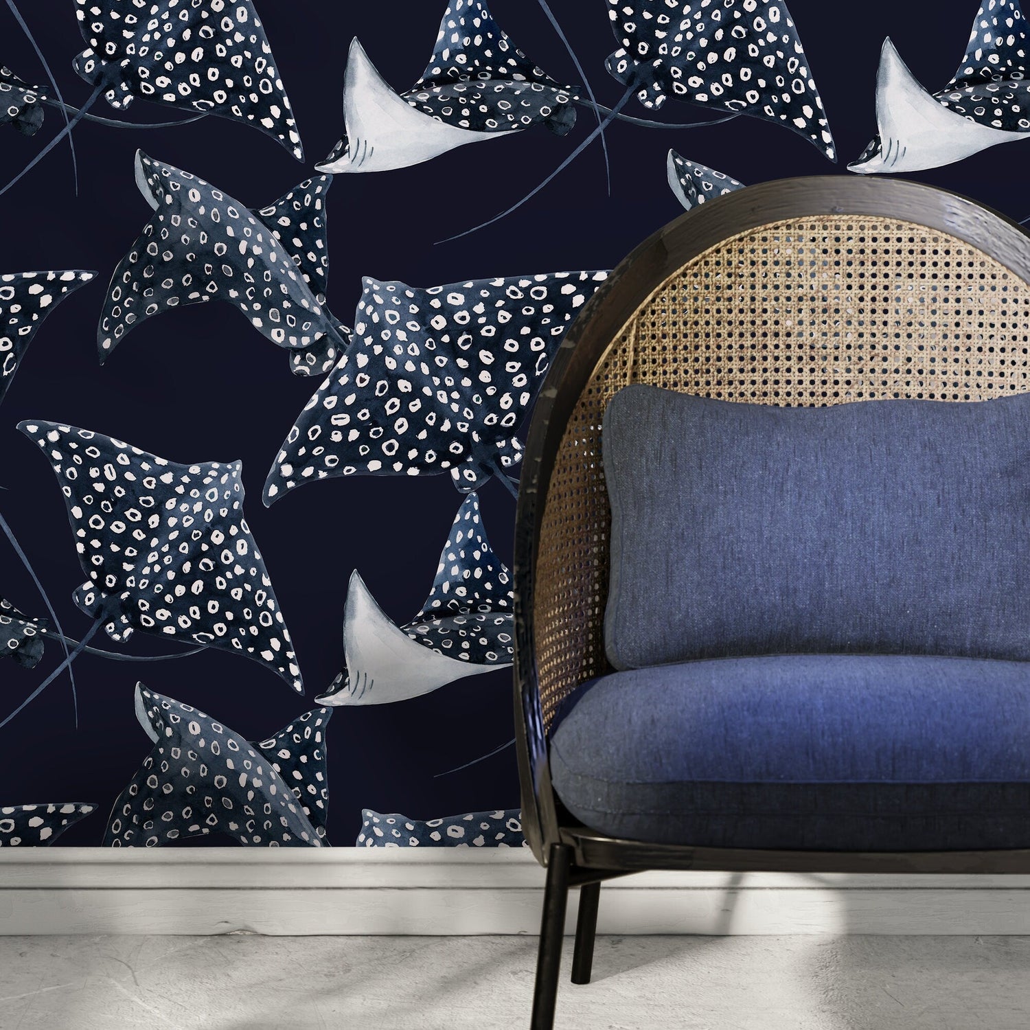 Manta Ray Dance Wallpaper - D542 - WallTrend