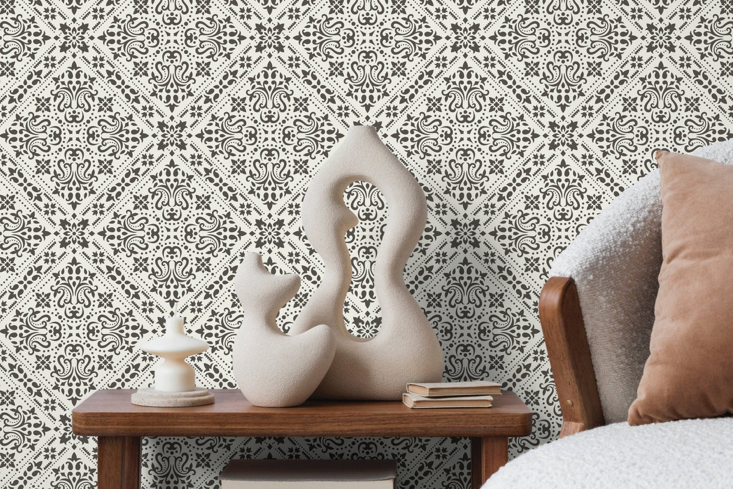 Marrakech Tile Geometric Wallpaper / Peel and Stick Wallpaper Removable Wallpaper Home Decor Wall Art Wall Decor Room Decor - C713 - WallTrend