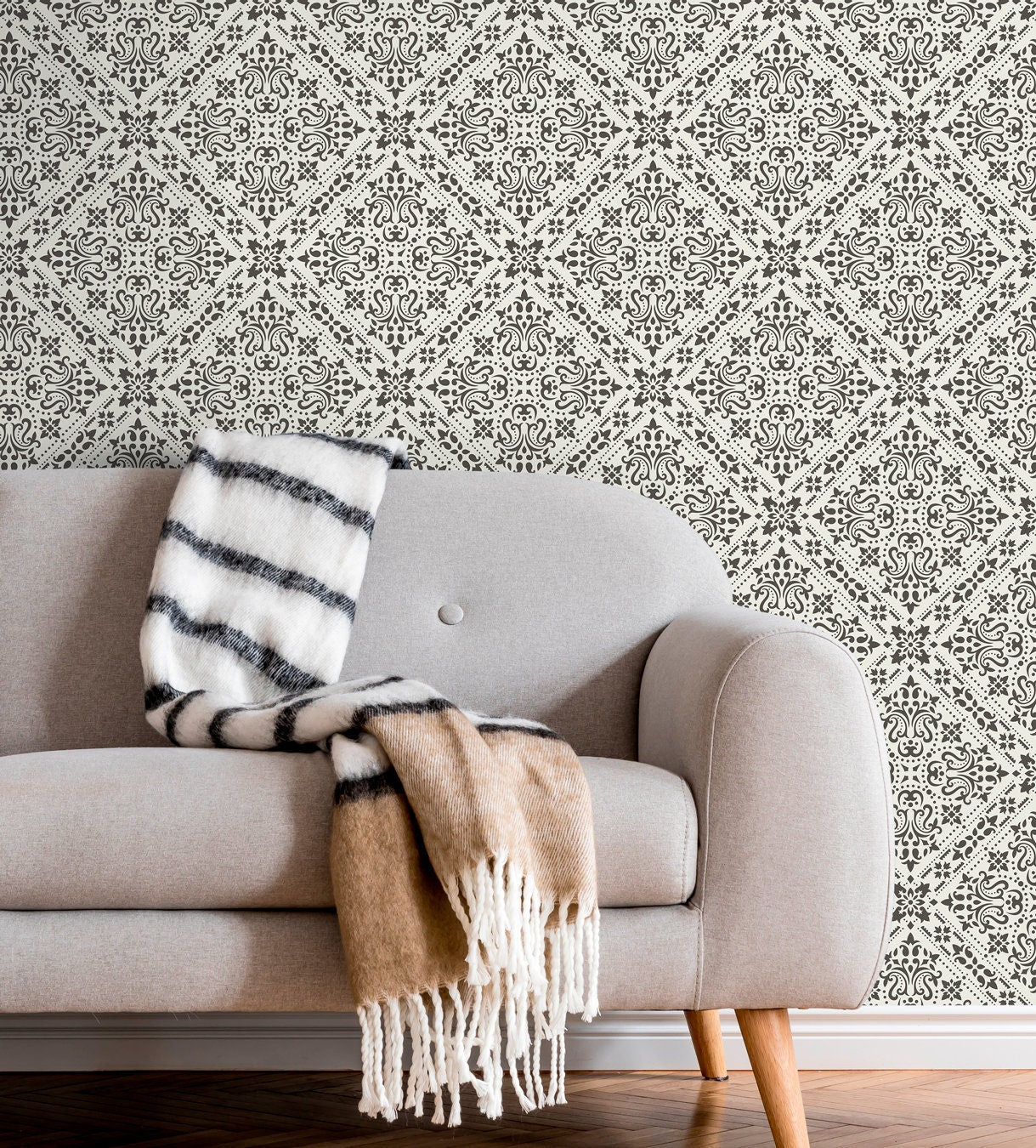 Marrakech Tile Geometric Wallpaper / Peel and Stick Wallpaper Removable Wallpaper Home Decor Wall Art Wall Decor Room Decor - C713 - WallTrend