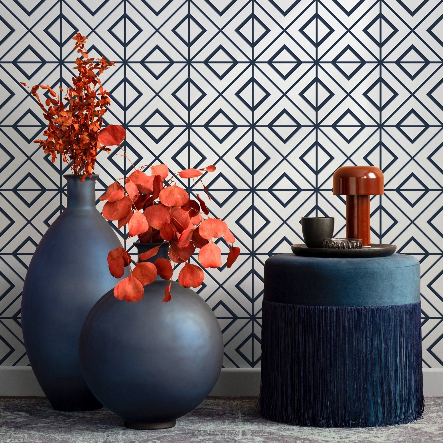 Minimal Wallpaper Removable Wallpaper Peel and Stick Wallpaper Wall Paper Wall Mural - Black and White Minimal Wallpaper - B102 - WallTrend