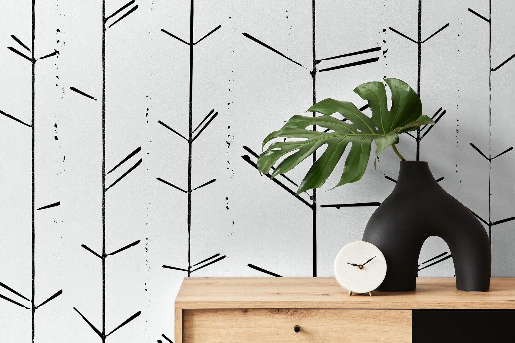 Minimalist Botanical Lines Wallpaper - C485 - WallTrend