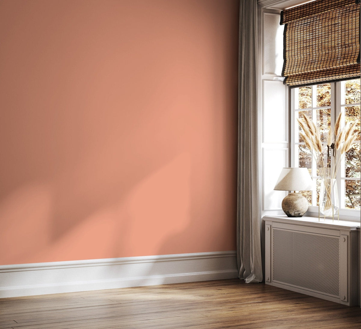 Minimalist Peach Wallpaper - D461 - WallTrend