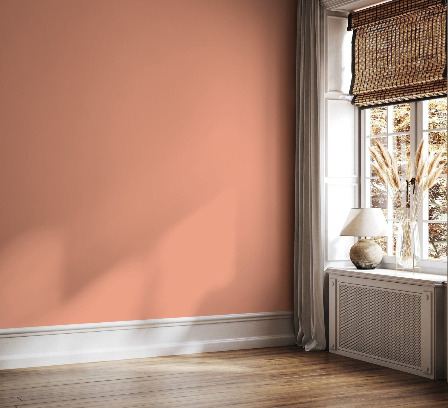 Minimalist Peach Wallpaper - D461 - WallTrend