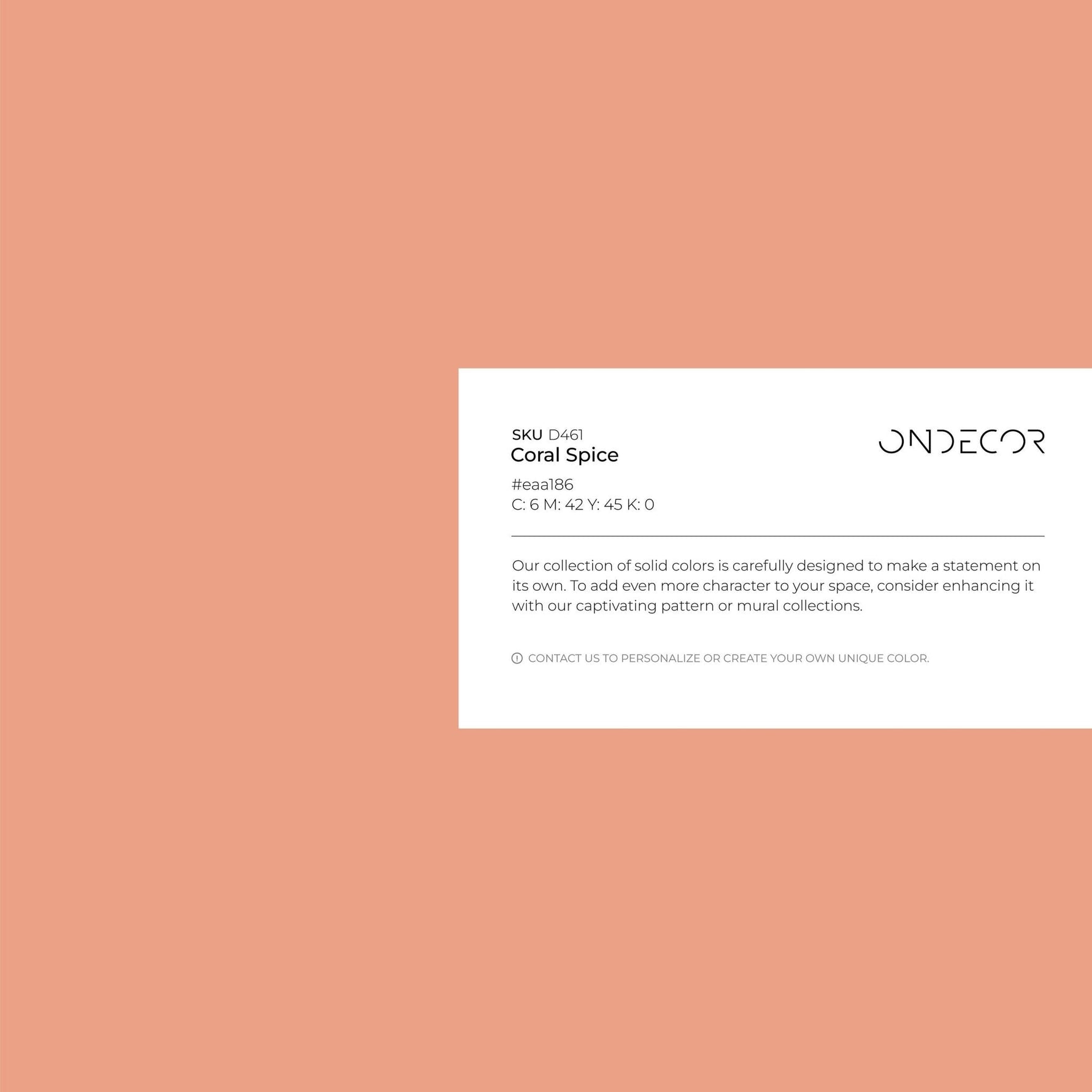 Minimalist Peach Wallpaper - D461 - WallTrend