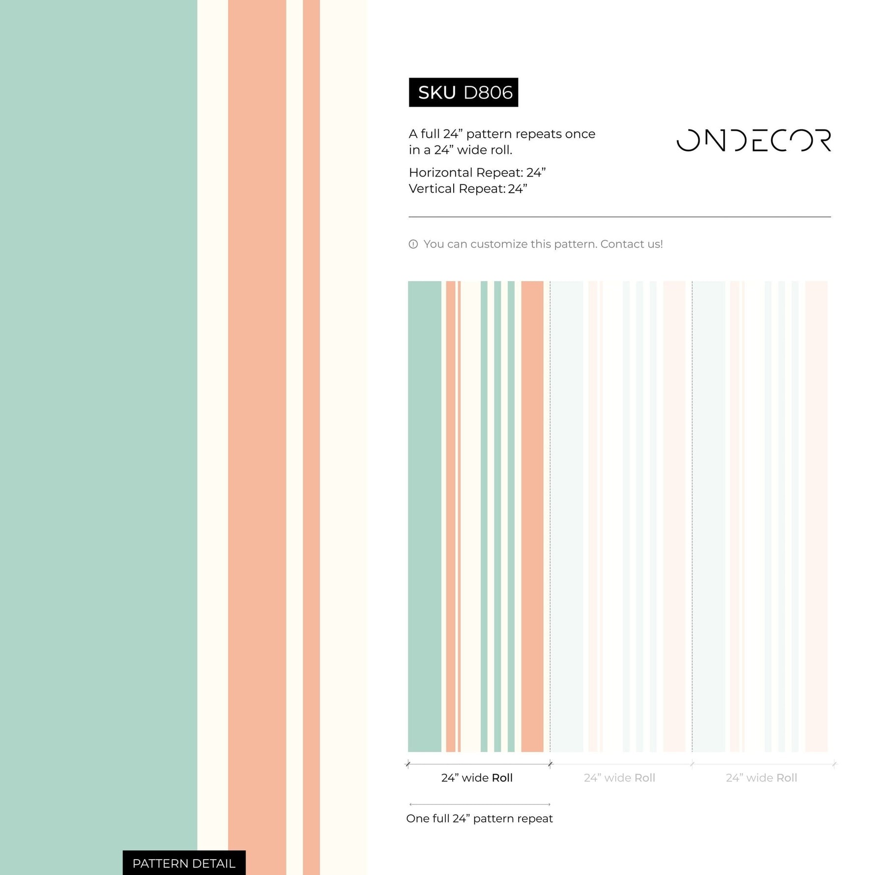 Minimalist Striped Wallpaper Pink and Light Blue Wallpaper Peel and Stick and Traditional Wallpaper - D806 - WallTrend