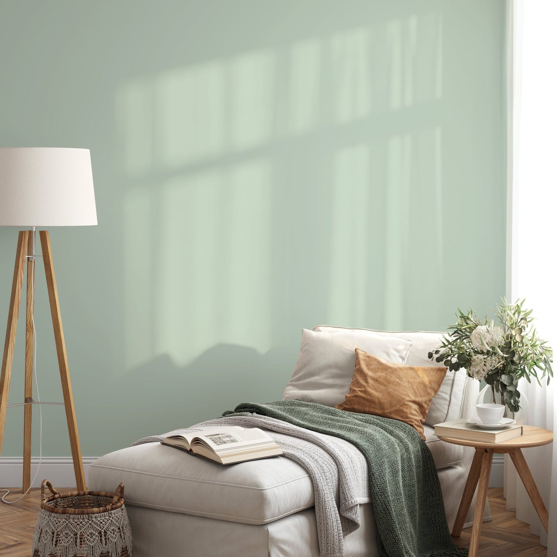 Mint Green Elegance Wallpaper - D467 - WallTrend