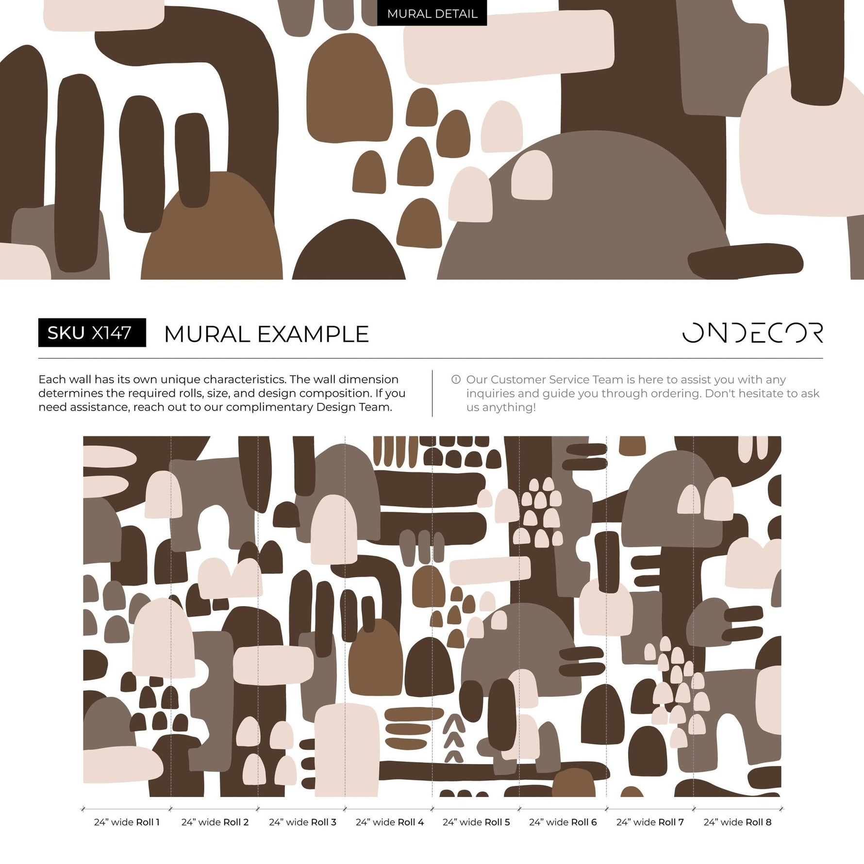 Modern Abstract Shapes Wallpaper - X147 - WallTrend