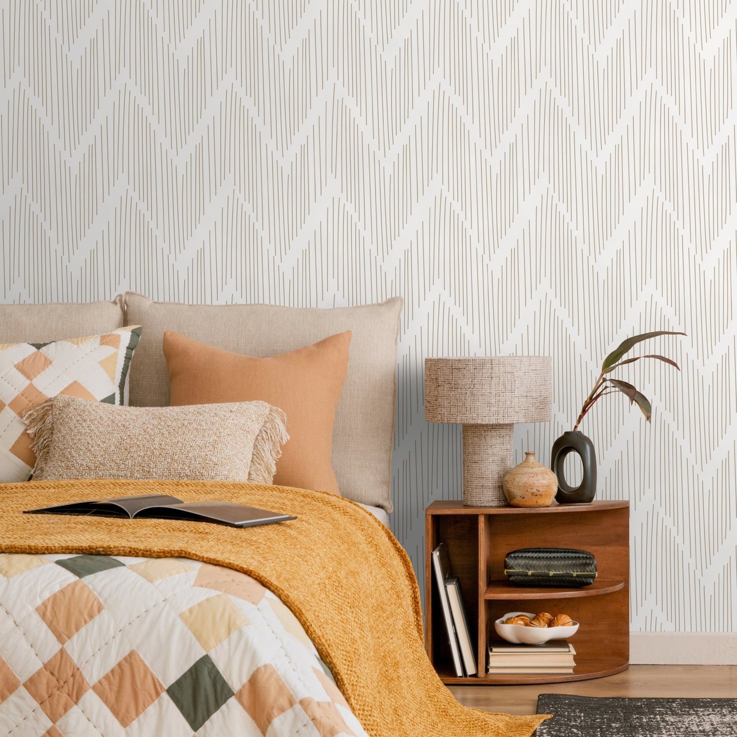 Modern Chevron Zigzag Wallpaper - C999 - WallTrend