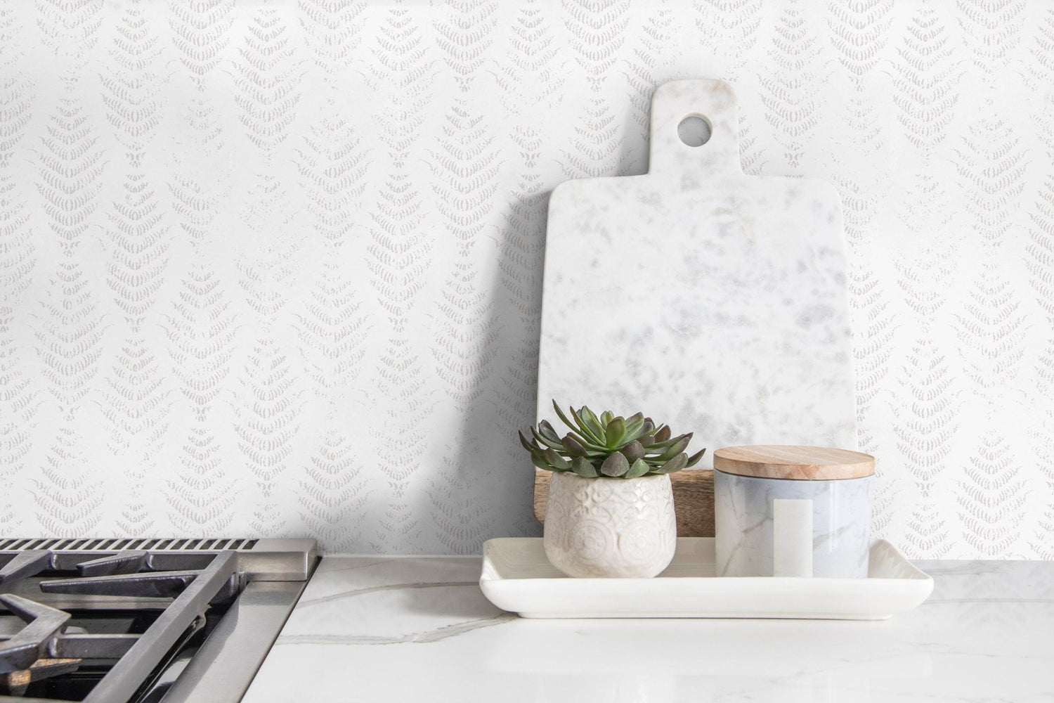 Modern Fern Pattern Wallpaper - C487 - WallTrend