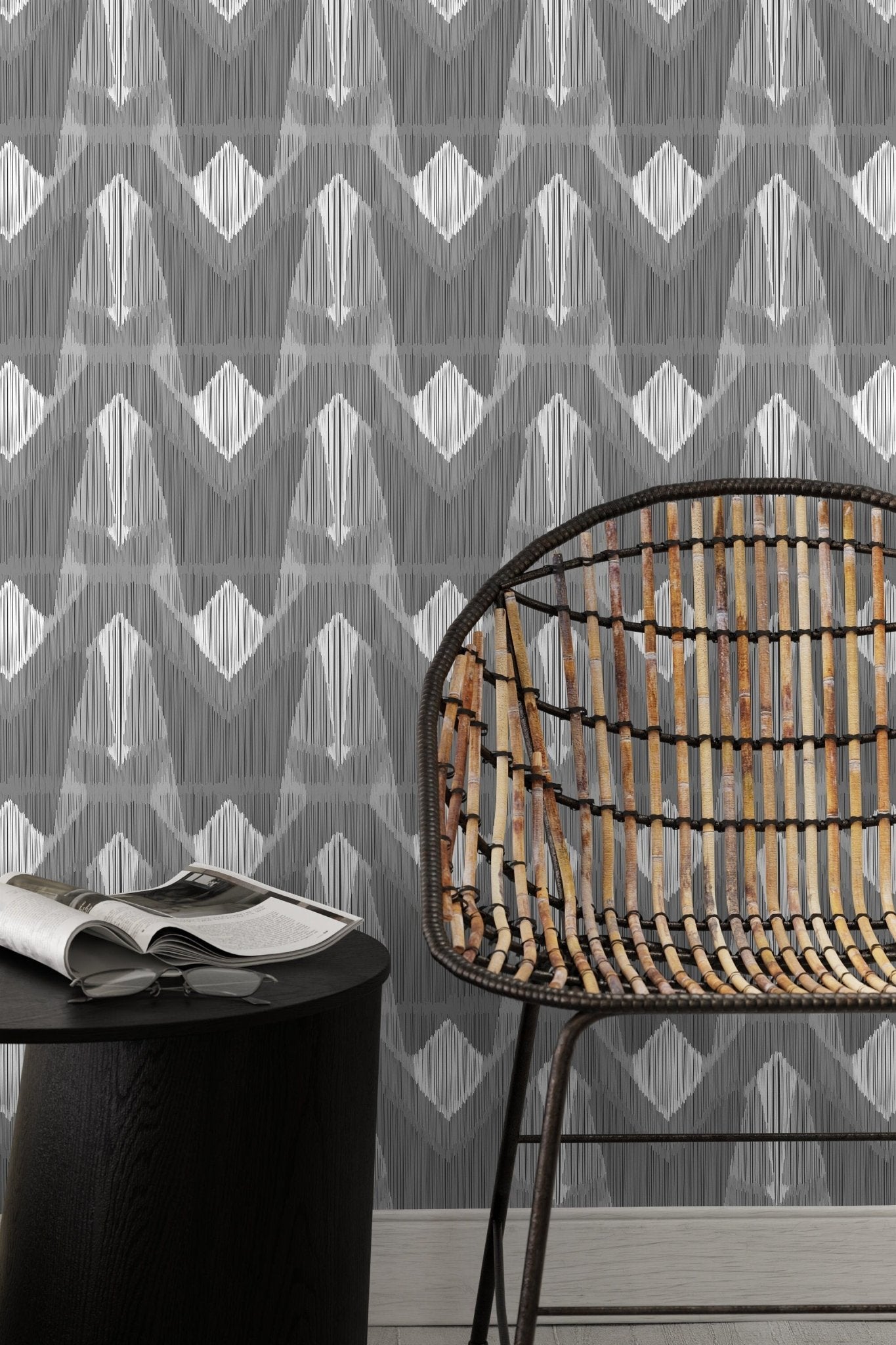 Modern Geometric Chevron Wallpaper - C816 - WallTrend