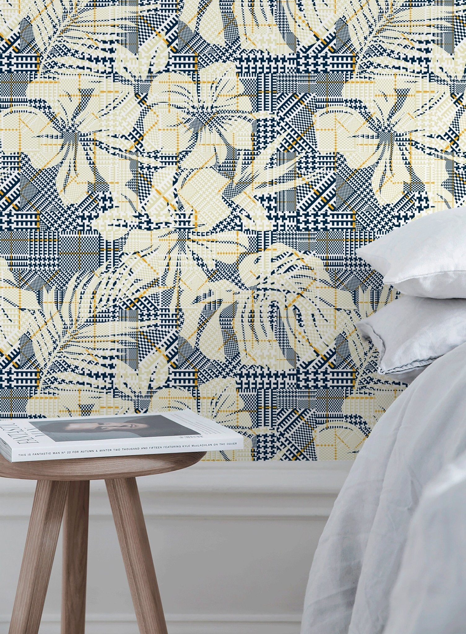 Modern Geometric Florals Wallpaper - C021 - WallTrend