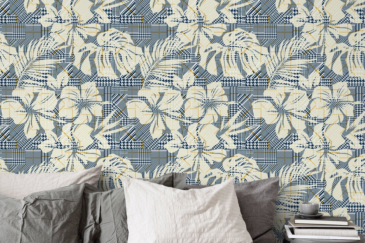 Modern Geometric Florals Wallpaper - C021 - WallTrend