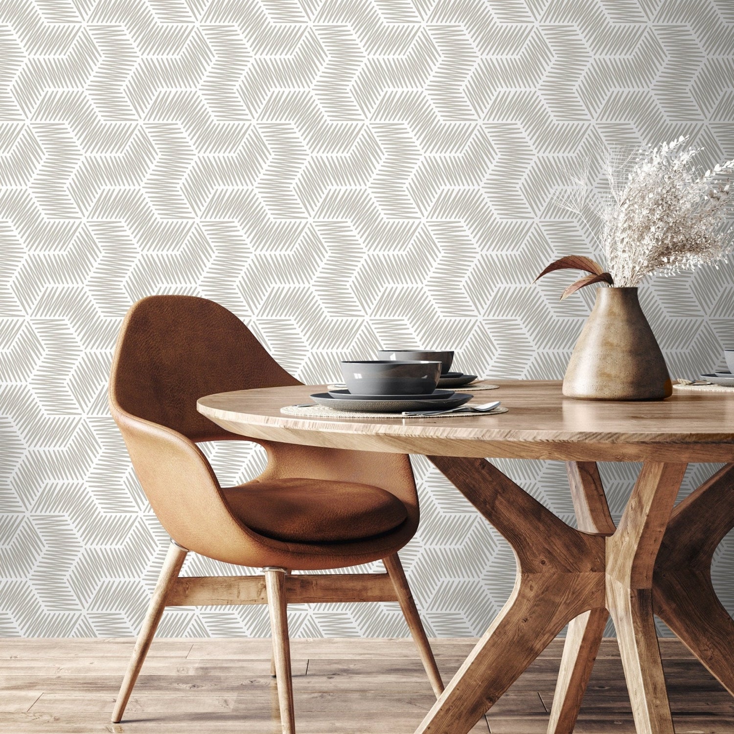 Modern Geometric Lines Wallpaper - C567 - WallTrend