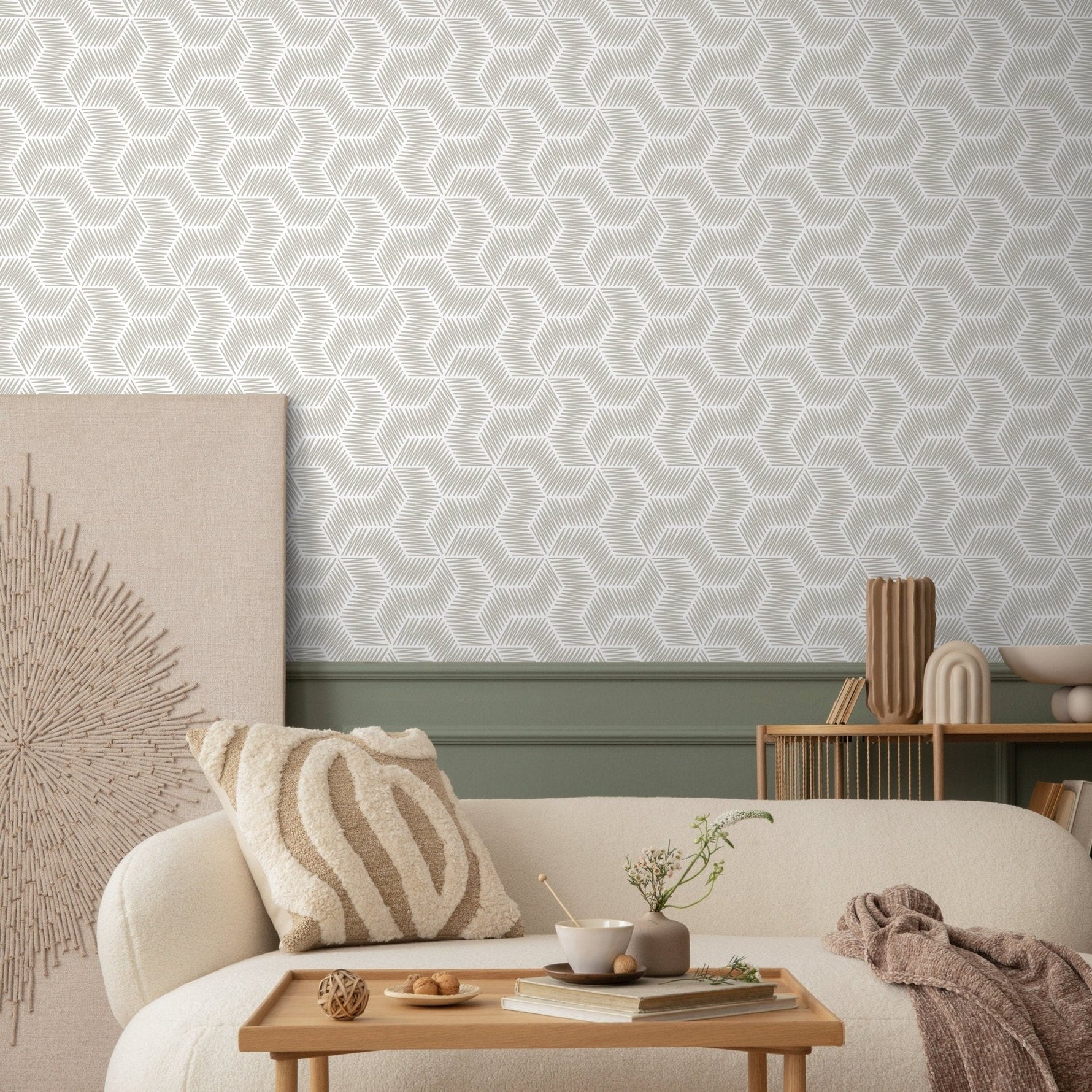 Modern Geometric Lines Wallpaper - C567 - WallTrend