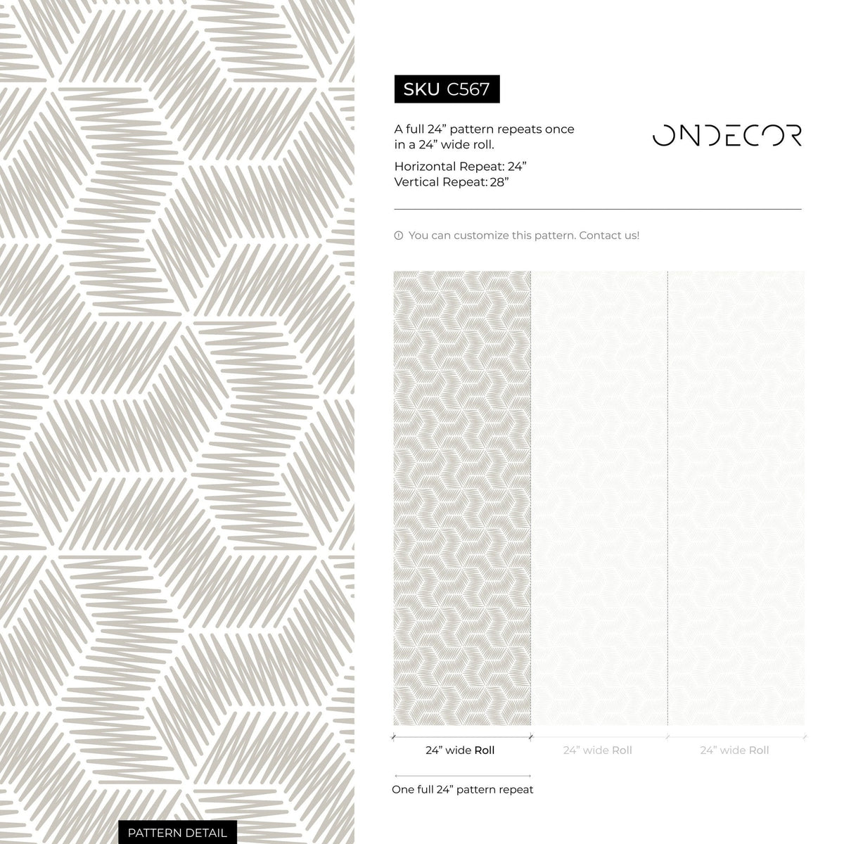 Modern Geometric Lines Wallpaper - C567 - WallTrend
