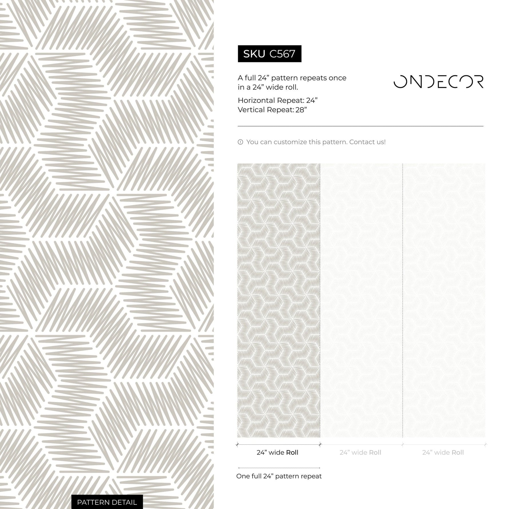 Modern Geometric Lines Wallpaper - C567 - WallTrend