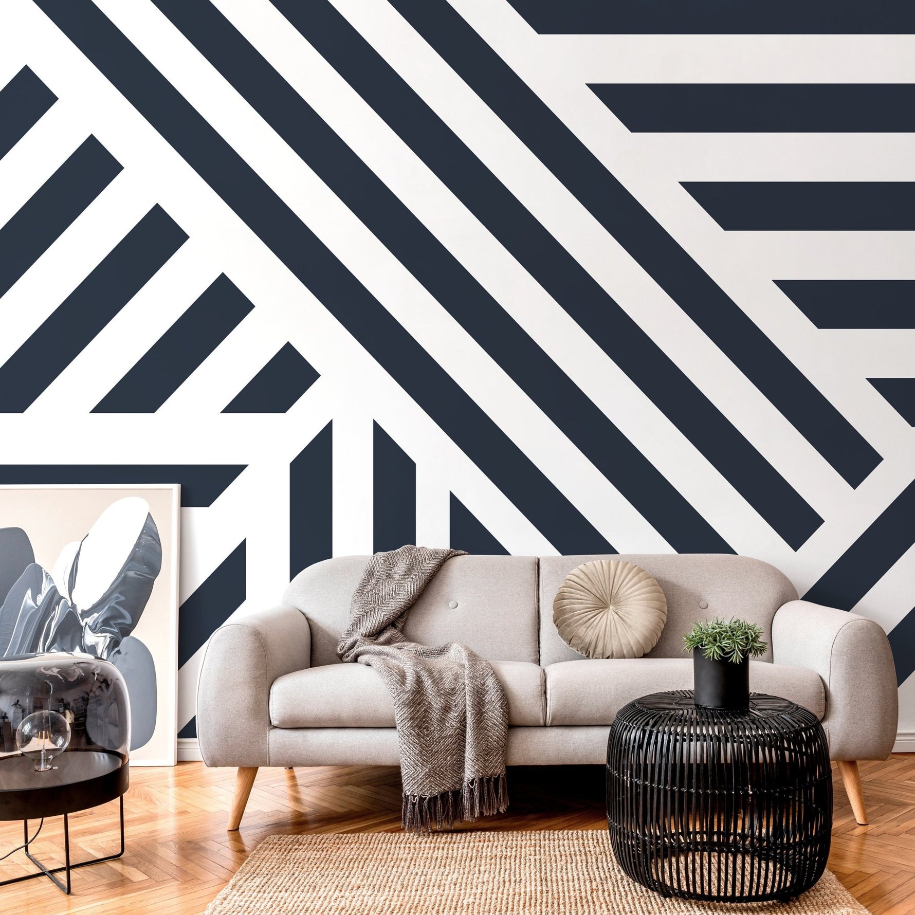 Modern Geometric Maze Wallpaper - D731 - WallTrend