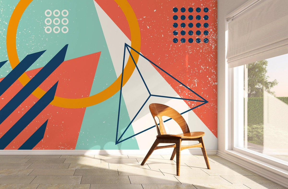 Modern Geometric Shapes Wallpaper - B858 - WallTrend