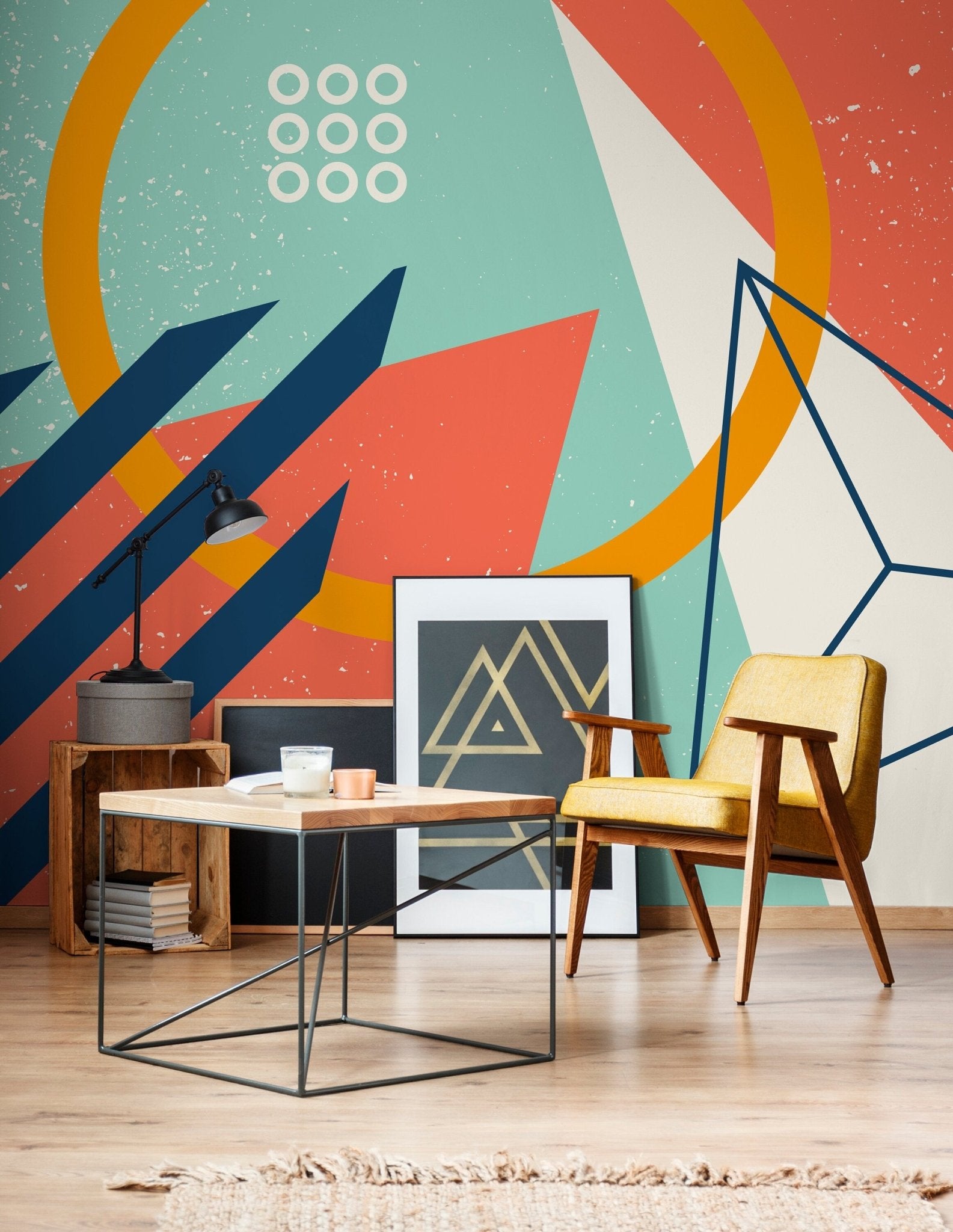 Modern Geometric Shapes Wallpaper - B858 - WallTrend