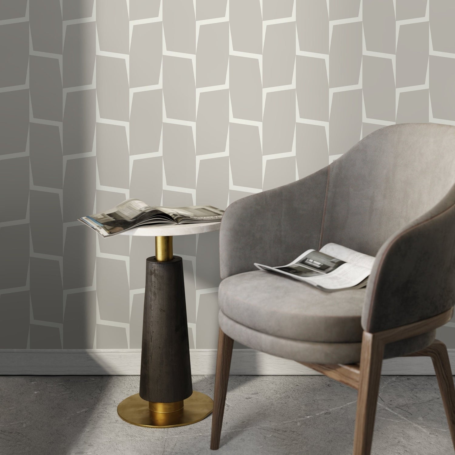 Modern Geometric Wallpaper - C560 - WallTrend