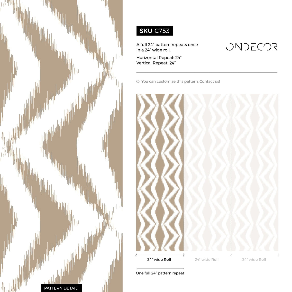 Modern Geometric Zigzag Wallpaper - C753 - WallTrend