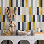 Modern Gold Stripes Wallpaper - A340 - WallTrend