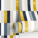 Modern Gold Stripes Wallpaper - A340 - WallTrend
