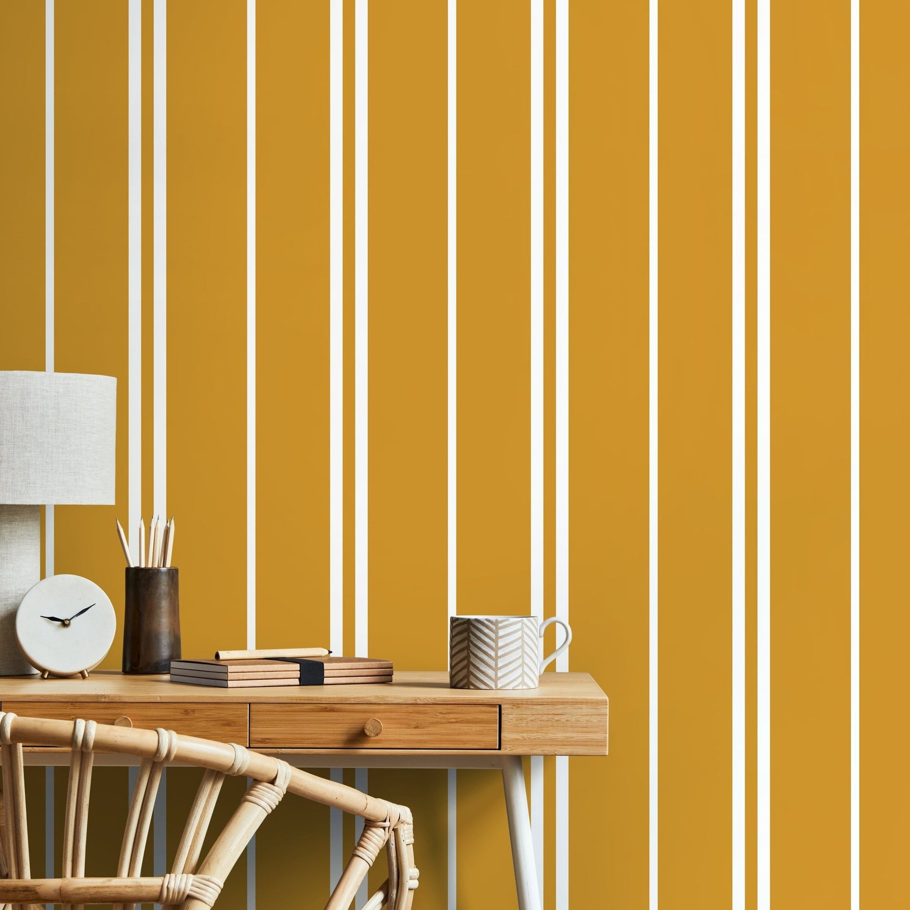 Modern Lines Wallpaper Striped Wallpaper Peel and Stick and Traditional Wallpaper - D768 - WallTrend