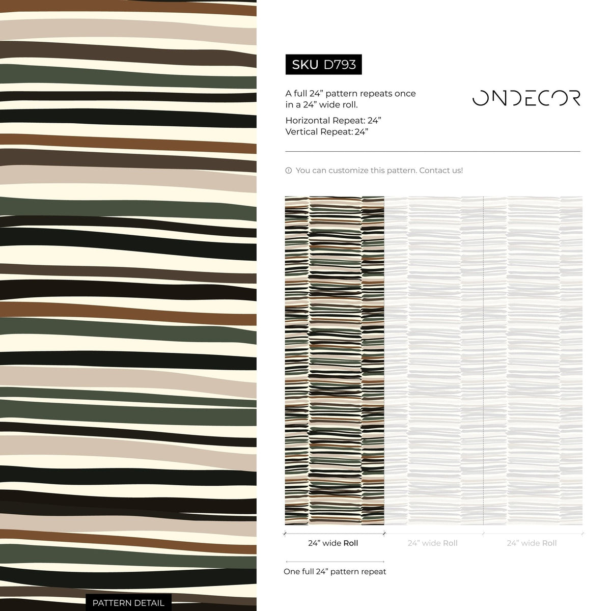 Modern Striped Wallpaper Abstract Wallpaper Peel and Stick and Traditional Wallpaper - D793 - WallTrend