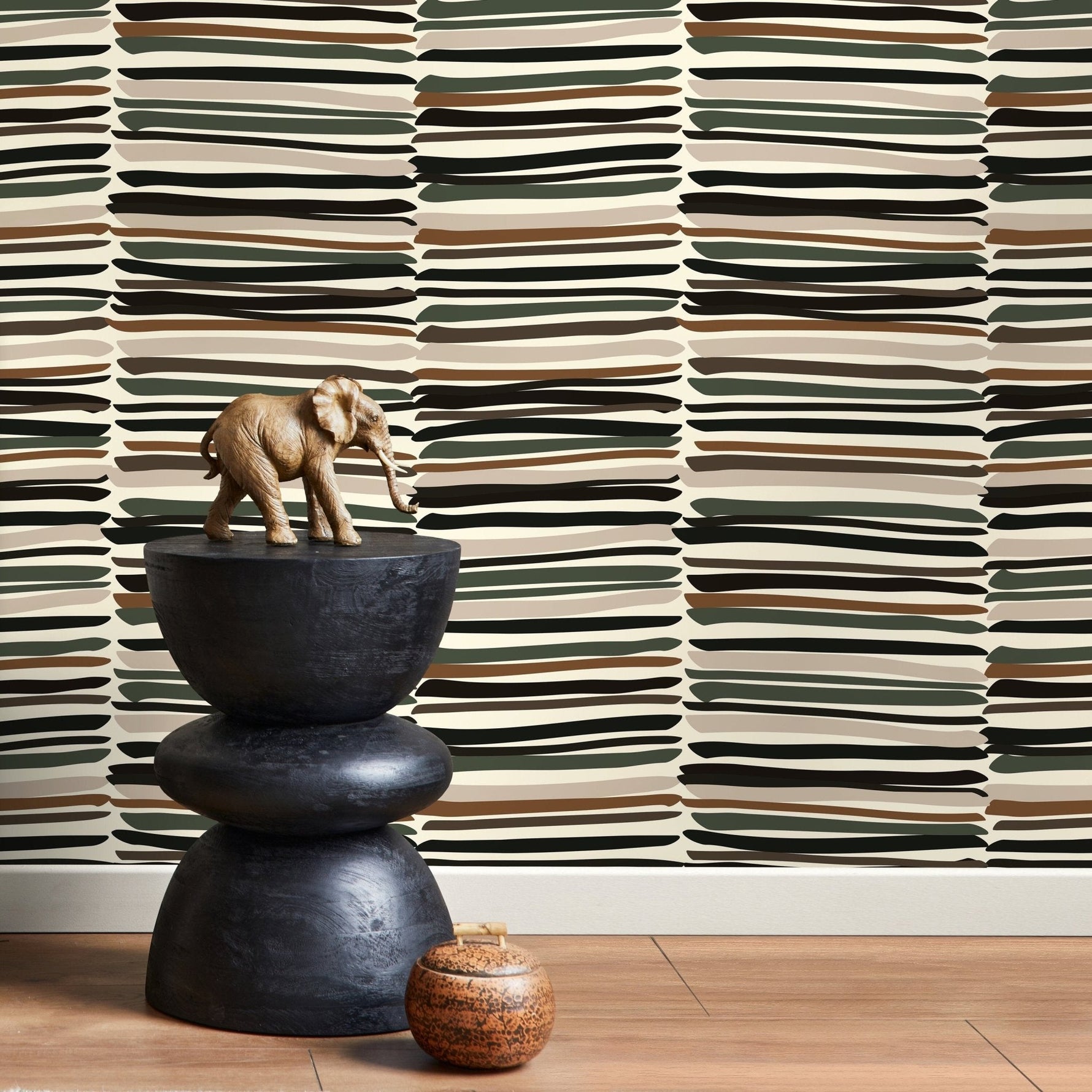 Modern Striped Wallpaper Abstract Wallpaper Peel and Stick and Traditional Wallpaper - D793 - WallTrend