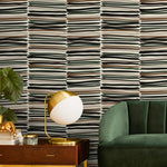 Modern Striped Wallpaper Abstract Wallpaper Peel and Stick and Traditional Wallpaper - D793 - WallTrend