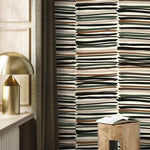 Modern Striped Wallpaper Abstract Wallpaper Peel and Stick and Traditional Wallpaper - D793 - WallTrend