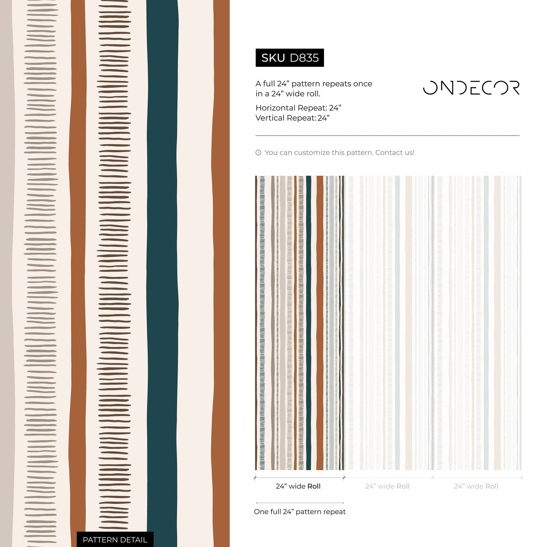 Modern Striped Wallpaper Abstract Wallpaper Peel and Stick and Traditional Wallpaper - D835 - WallTrend