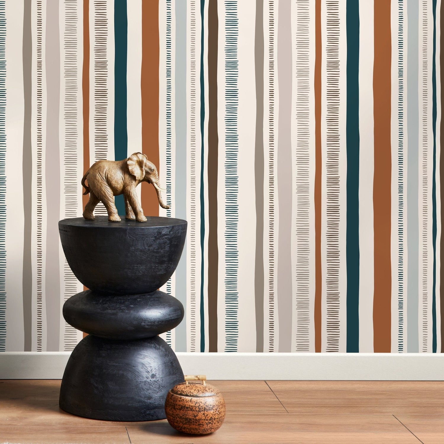 Modern Striped Wallpaper Abstract Wallpaper Peel and Stick and Traditional Wallpaper - D835 - WallTrend